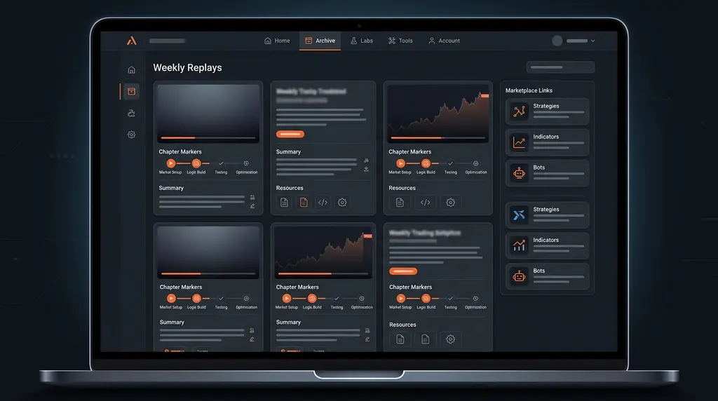 Live Algo Lab organized replay archive